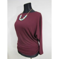 Tunika Amaya kimono nietoperz duży biust - kolor bordowy